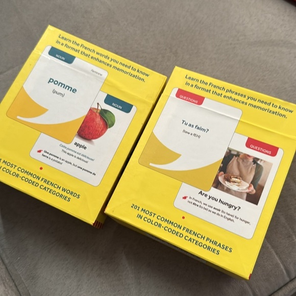 French Words & Phrases You Need to Know Flashcard Set NWOT - Picture 3 of 4